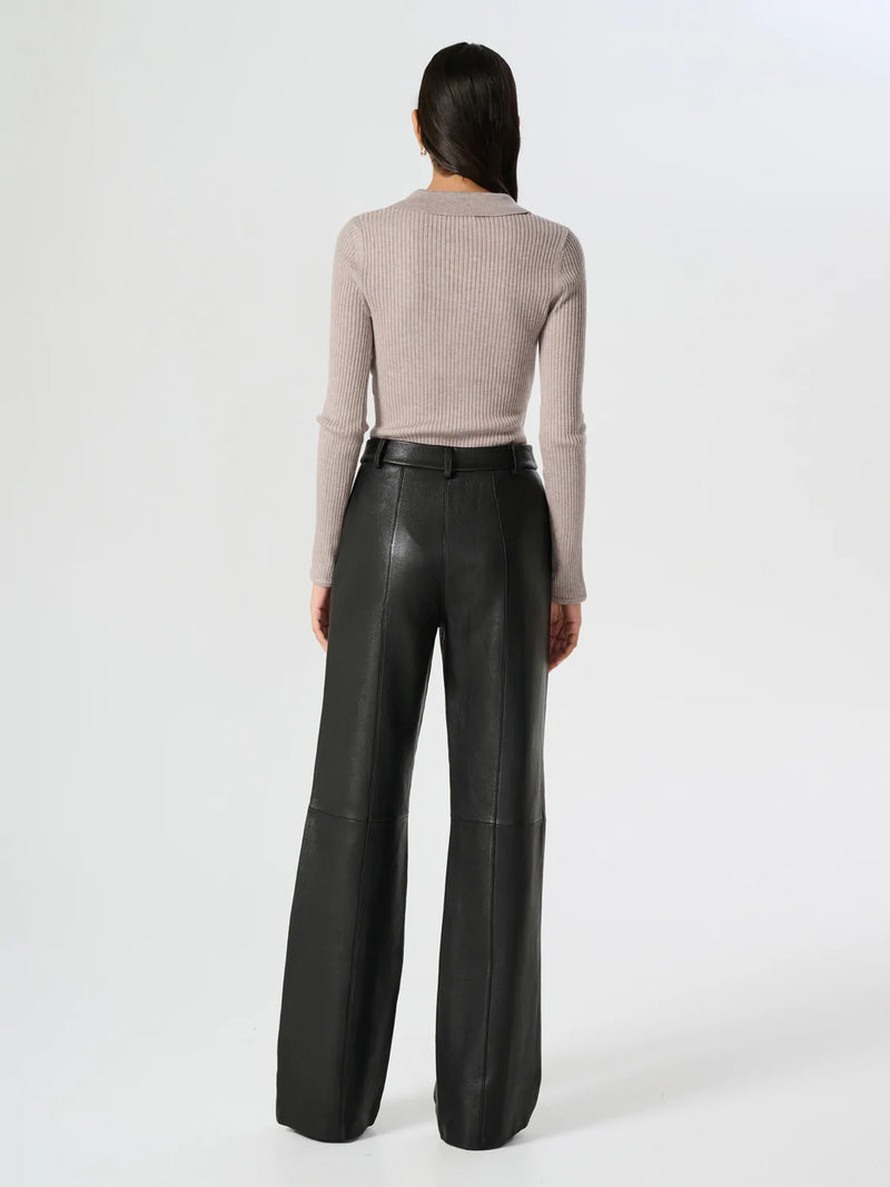 Danielle Textured Leather Pants